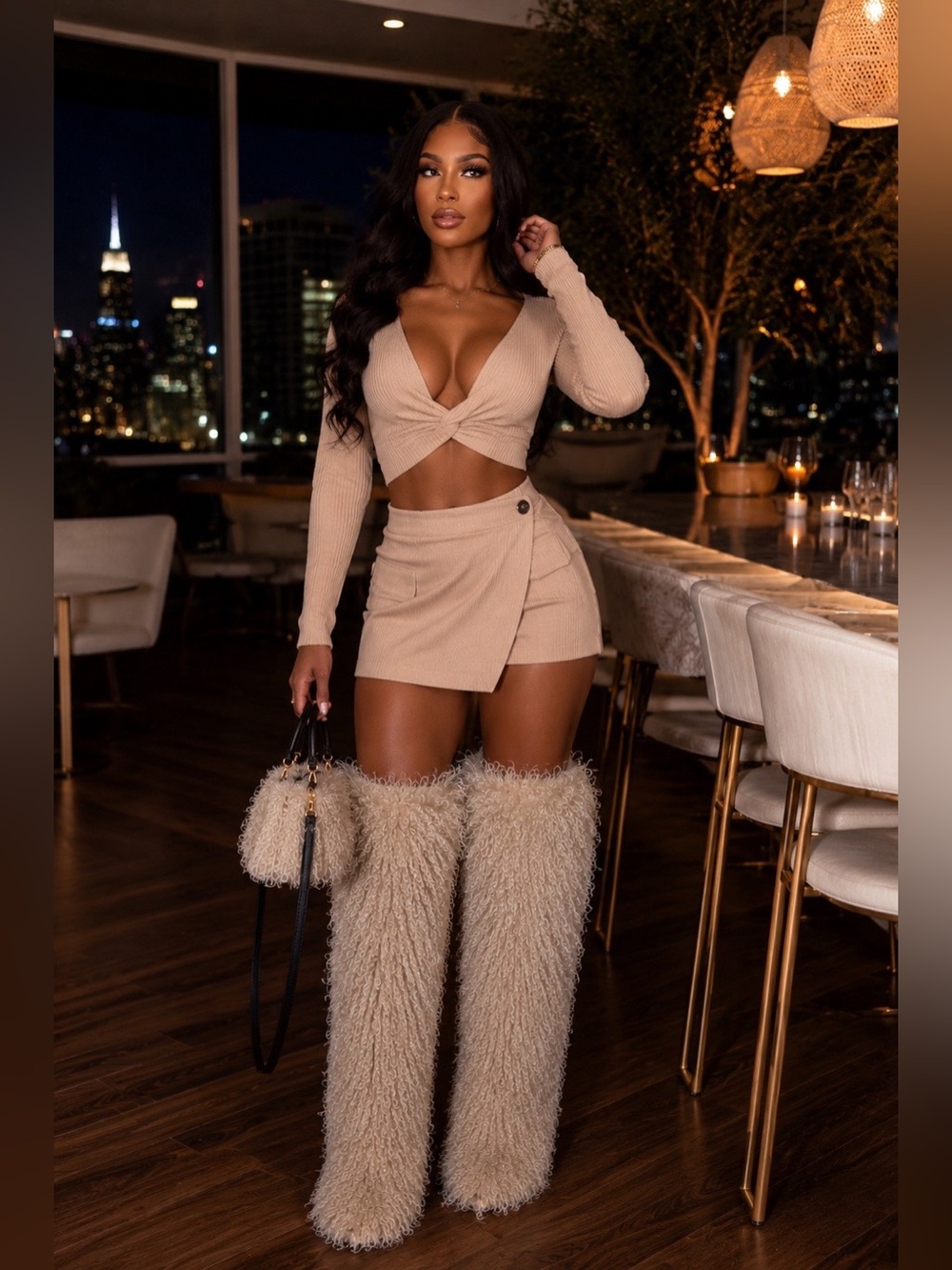 Ms. Mongolian Furry Boots